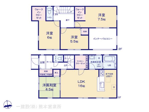 リーブルガーデン西区田崎の見取り図