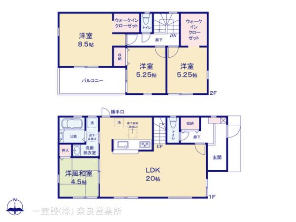 リーブルガーデン奈良平松４丁目４期の見取り図