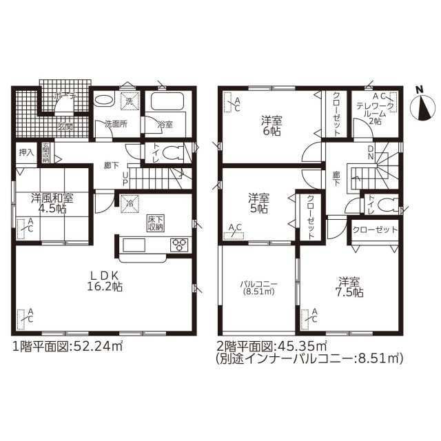 クレイドルガーデン大垣市昼飯町 第8の見取り図