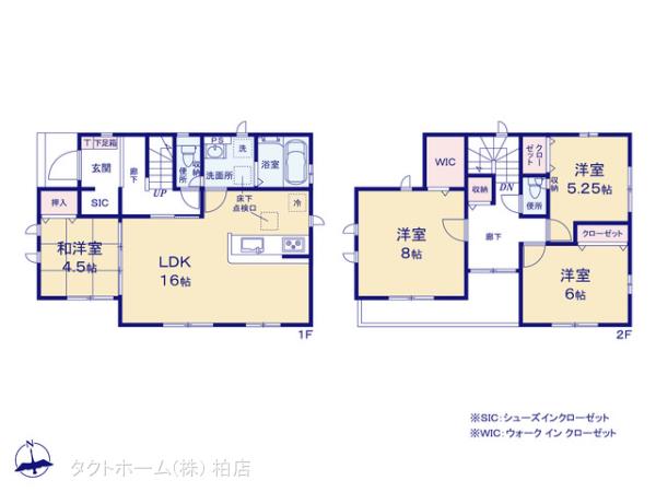 グラファーレ4122我孫子市中里２期９棟の見取り図