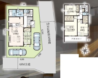 グラファーレ4234鶴ヶ島市藤金１４期１棟の見取り図