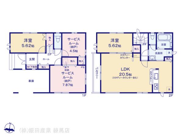 ハートフルタウン練馬区平和台1丁目の見取り図