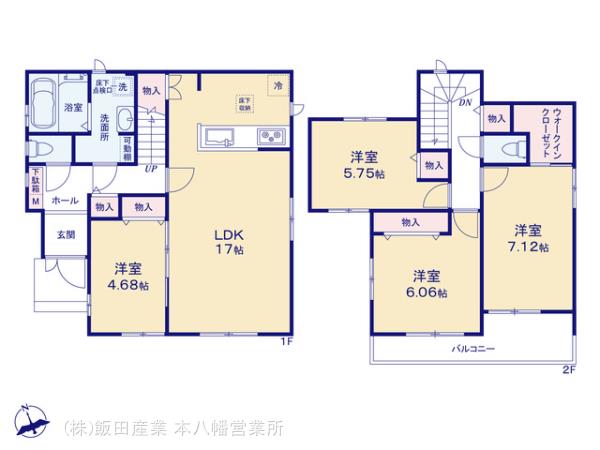 ハートフルタウン本八幡　習志野市東習志野3丁目Ⅱの見取り図