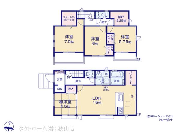 グラファーレ4255入間市新光８期１棟の見取り図