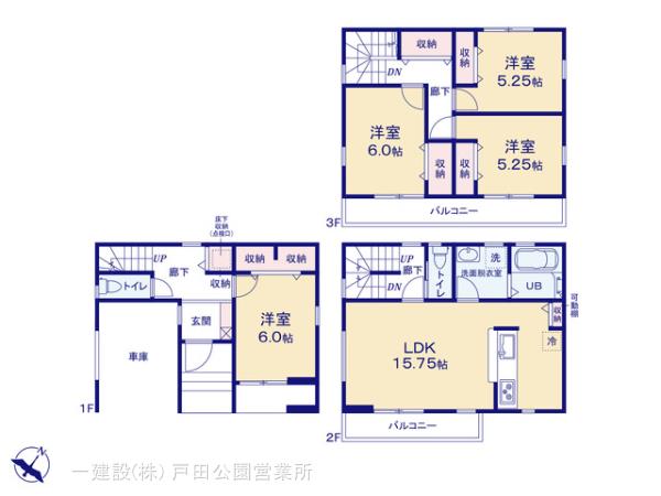 リーブルガーデン川口市辻５期の見取り図