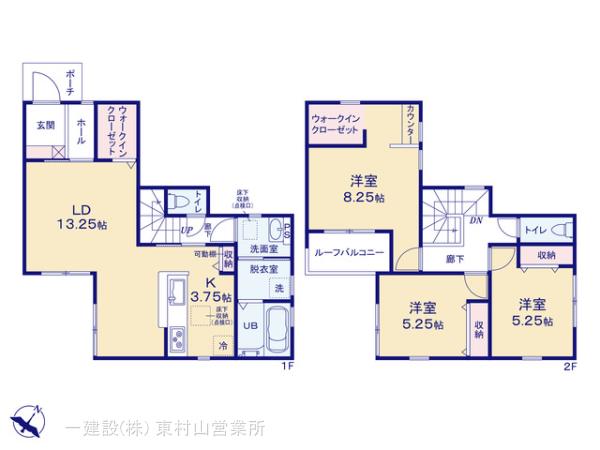 リーブルガーデン所沢市小手指南第９の見取り図