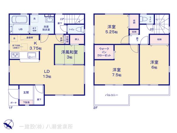 リーブルガーデン戸田市笹目4期の見取り図
