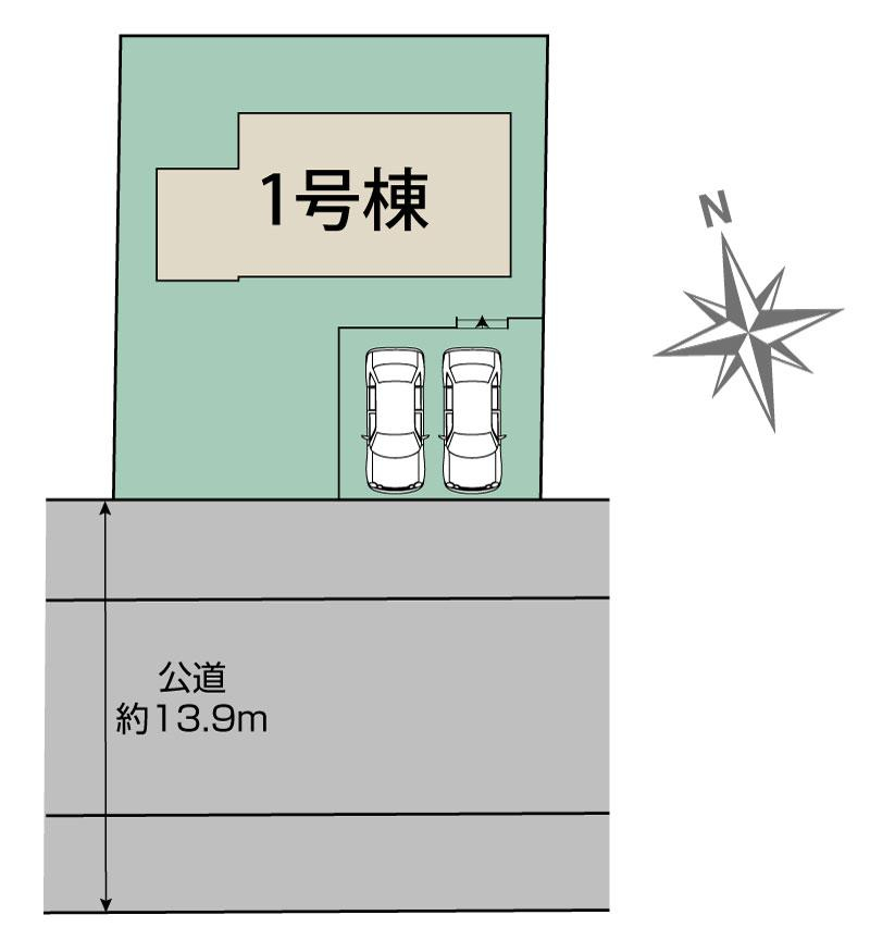 ブルーミングガーデン福岡市東区高美台１丁目１棟の見取り図