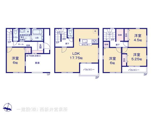 リーブルガーデン草加市柳島町９期の見取り図