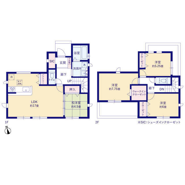 グラファーレ4186富里市日吉台５期１棟の見取り図
