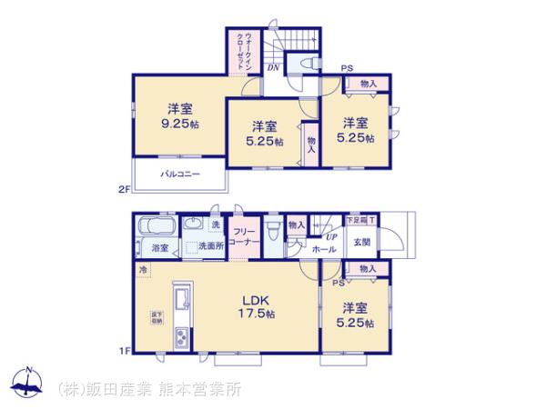 ハートフルタウン菊池市野間口の見取り図