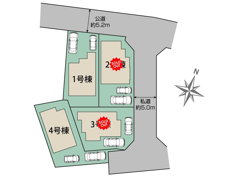 ブルーミングガーデン八王子市石川町４棟の見取り図