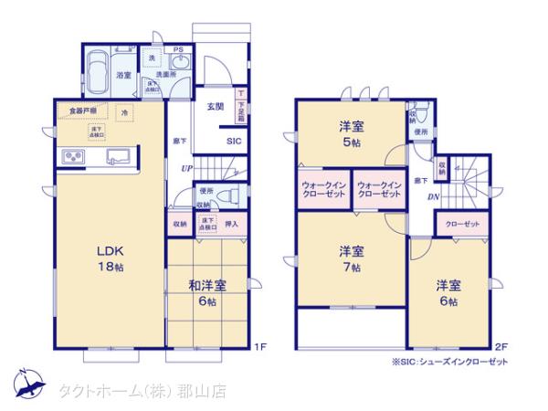 グラファーレ4149福島市永井川４期４棟の見取り図