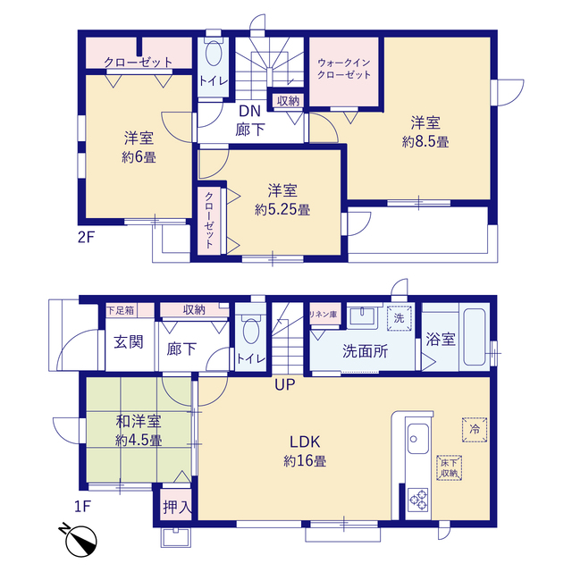 グラファーレ4214所沢市和ヶ原９期３棟の見取り図