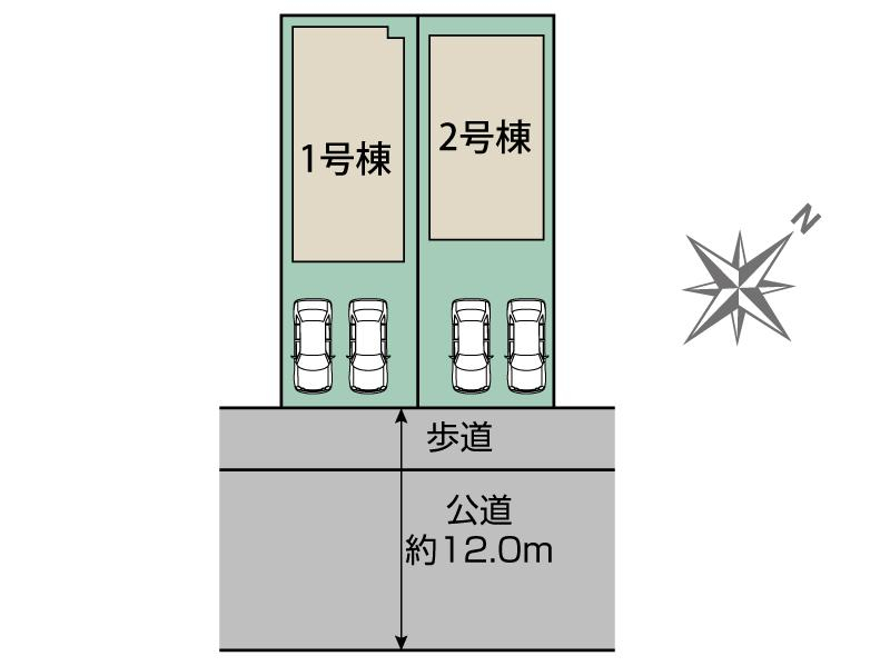ブルーミングガーデン藤沢市大庭２棟の見取り図