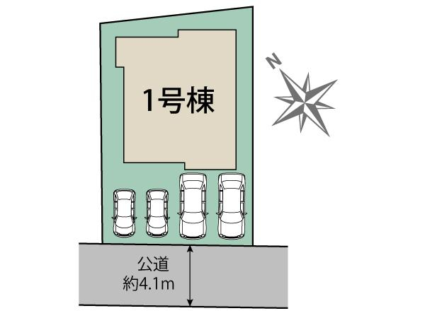 ブルーミングガーデン糸島市神在東５丁目１棟の見取り図