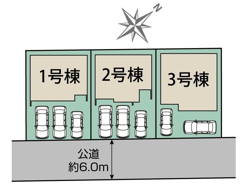 ブルーミングガーデン札幌市北区新琴似１条２丁目３棟の見取り図