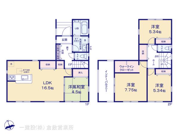 リーブルガーデン倉敷連島中央４丁目第６の見取り図