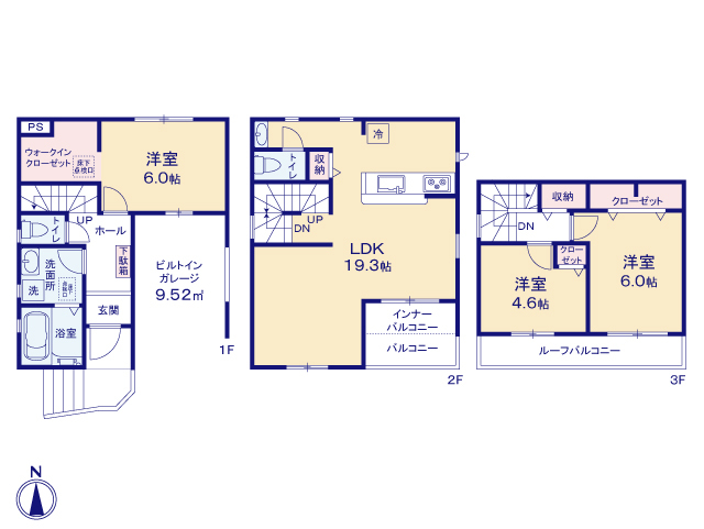 リナージュ千葉市中央区千葉寺町２３－１期の見取り図