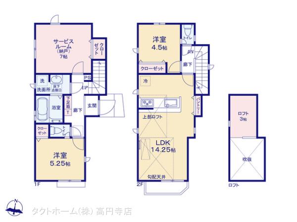 グラファーレ4232東村山市秋津町１７期２棟の見取り図