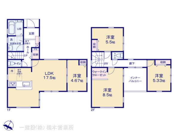 リーブルガーデン相模原大島第９の見取り図