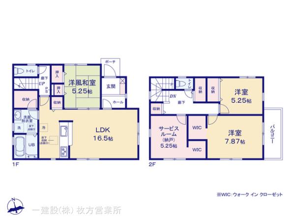 リーブルガーデン枚方市楠葉中町の見取り図