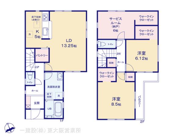 リーブルガーデン寝屋川若葉町５期の見取り図