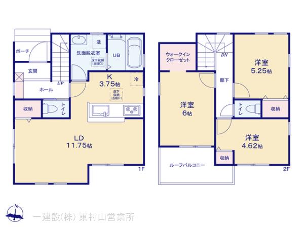 リーブルガーデン所沢市花園第２の見取り図