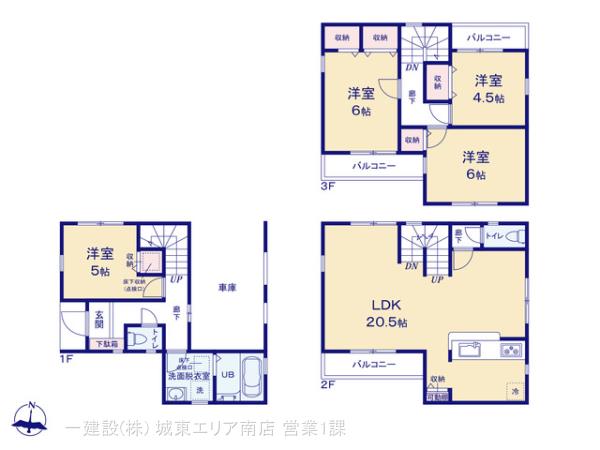 リーブルガーデン江戸川区大杉３丁目の見取り図