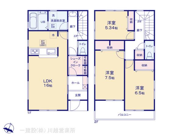 リーブルガーデン川越寺尾第5の見取り図