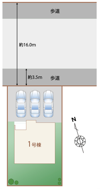ハートフルタウン(宇)下野市祇園5丁目1期の見取り図