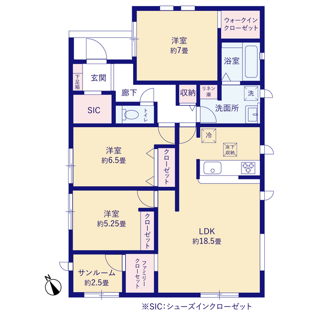 グラファーレ4252小山市犬塚２期２棟の見取り図