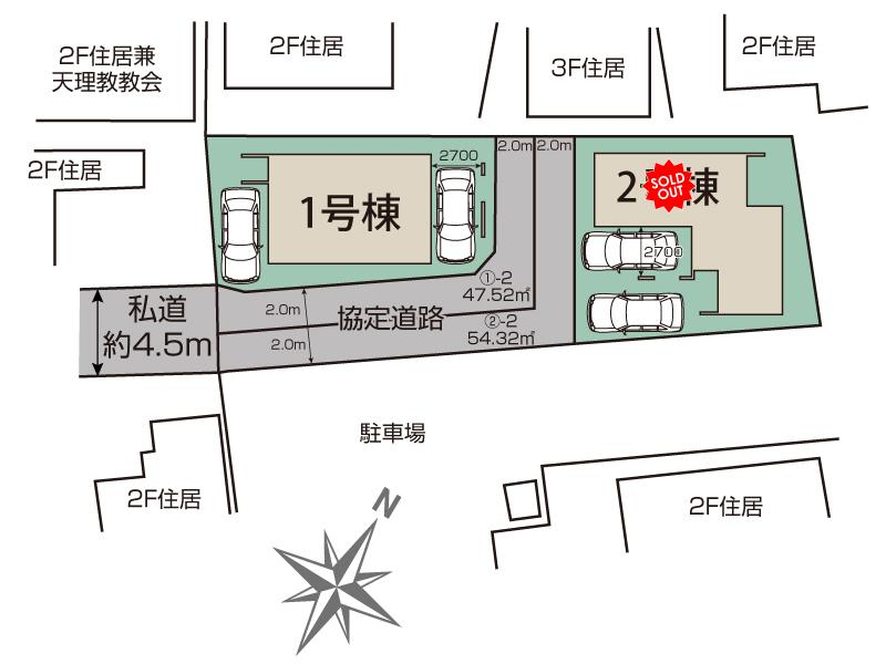 ブルーミングガーデン川口市安行吉蔵２棟の見取り図