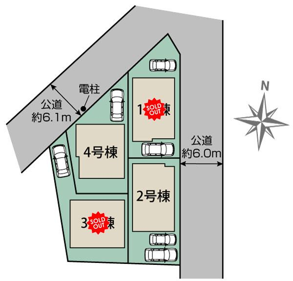 ブルーミングガーデン市川市北方３丁目４棟の見取り図