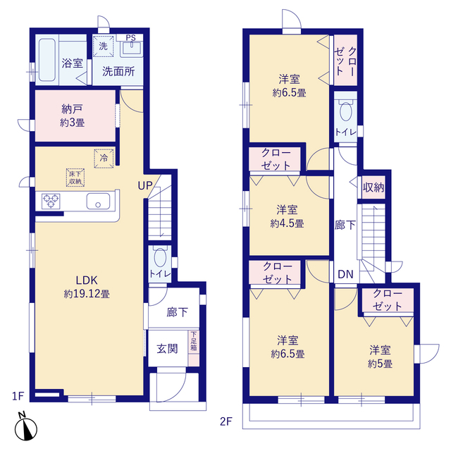 グラファーレ4297小田原市久野６期２棟の見取り図