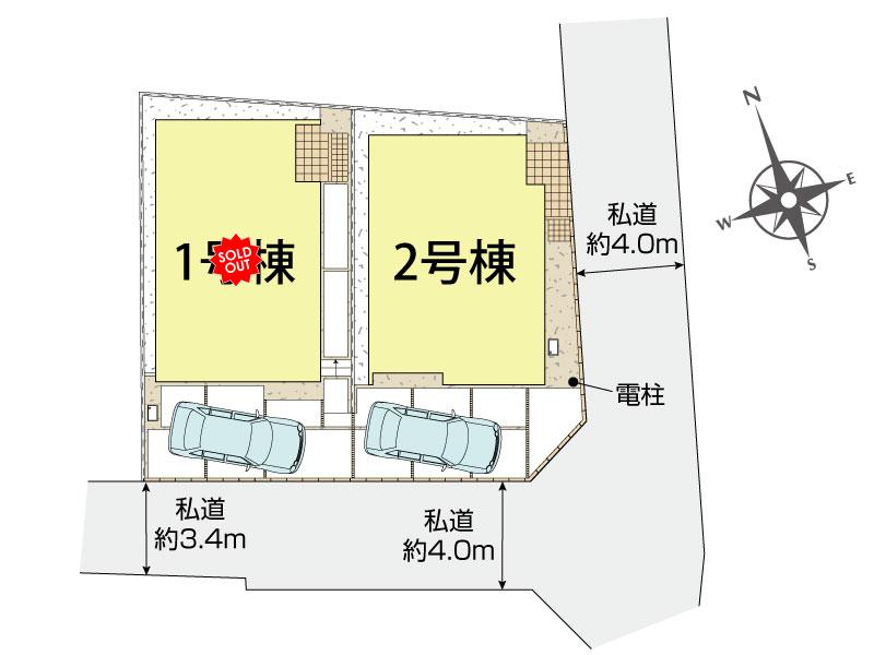 ブルーミングガーデン秦野市春日町２棟の見取り図