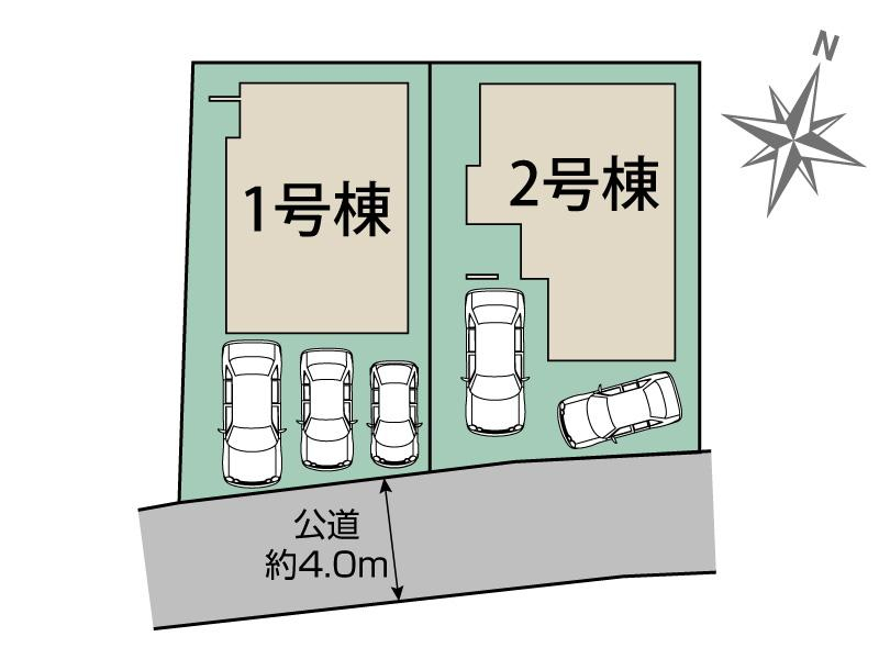 ブルーミングガーデン熊本市中央区帯山６丁目２期２棟の見取り図