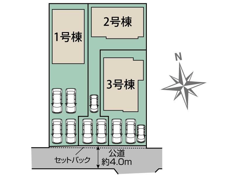 ブルーミングガーデン熊本市南区合志２丁目３棟の見取り図