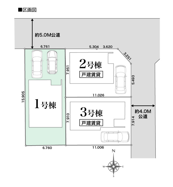 リナージュ上田市常磐城２３－１期の見取り図