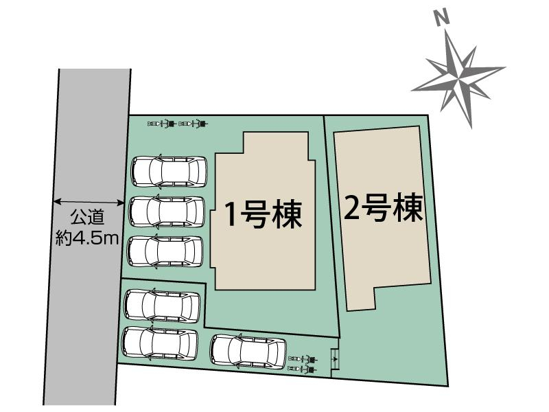 ブルーミングガーデン宇都宮市西川田町２棟の見取り図