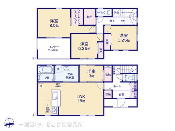 リーブルガーデン江南市前野町東の見取り図