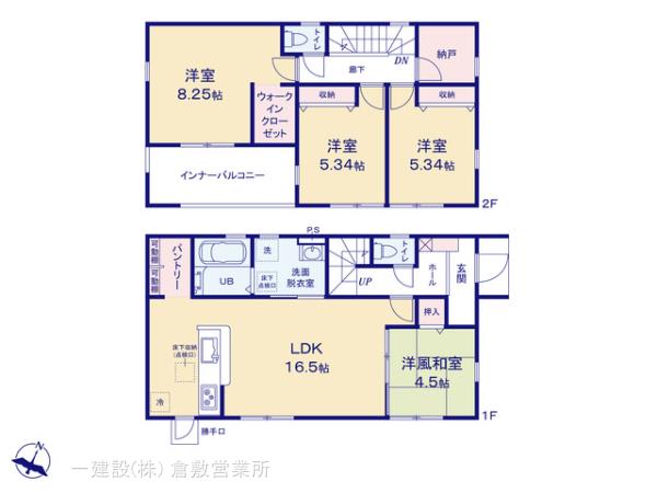 リーブルガーデン倉敷連島町連島第２の見取り図