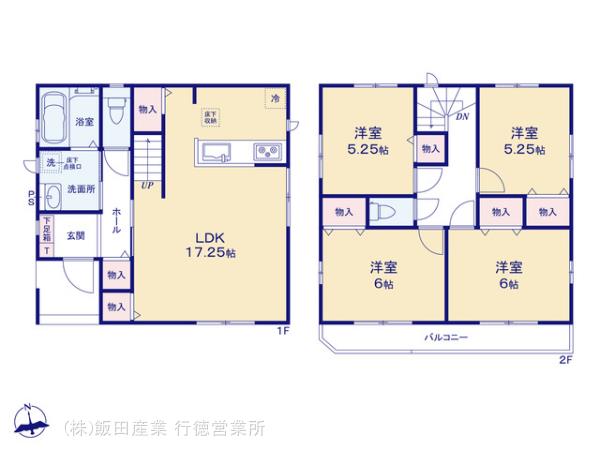 ハートフルタウン船橋市三山1丁目の見取り図