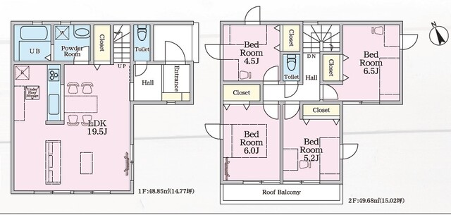 リナージュ大阪狭山市大野西２３－１期の見取り図