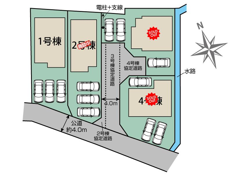 ブルーミングガーデン福島市御山沢田４棟の見取り図