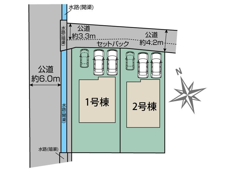 ブルーミングガーデン福津市津屋崎５丁目２期２棟の見取り図