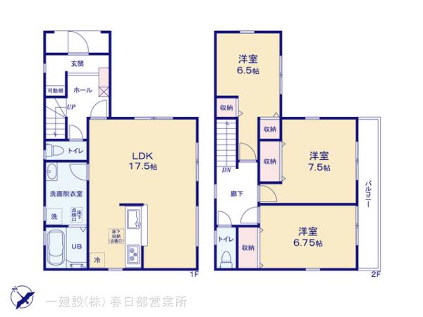 リーブルガーデン越谷市花田の見取り図