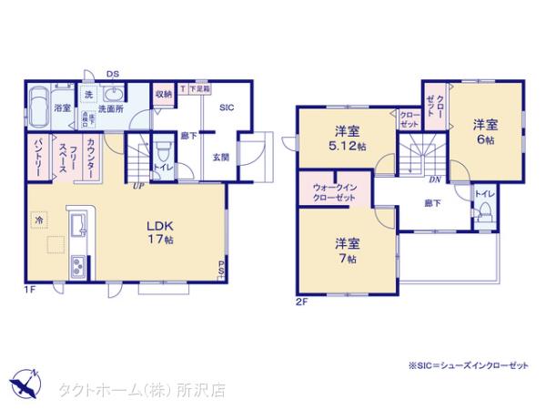 グラファーレ4014所沢市中富４期１２棟の見取り図