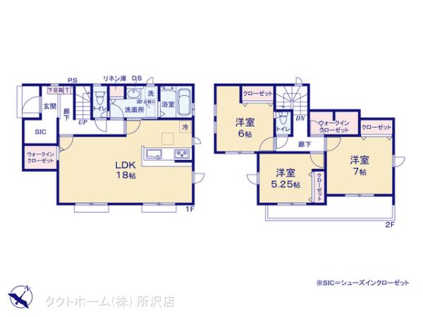 グラファーレ4014所沢市中富４期１２棟の見取り図