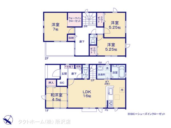 グラファーレ4014所沢市中富４期１２棟の見取り図